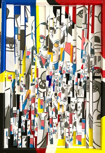 " Mon Mondrian VI " par Geneviève Schwartz, Peinture en vente sur Singulart