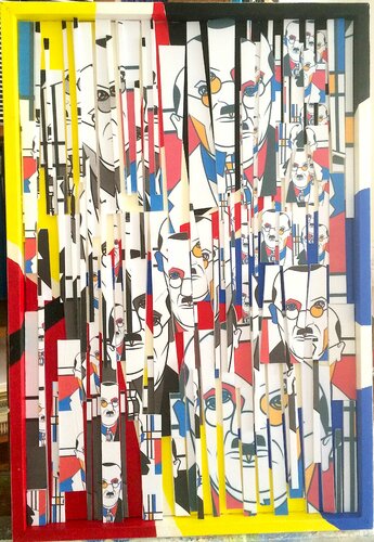 " Mon Mondrian VIII " par Geneviève Schwartz, Peinture en vente sur Singulart