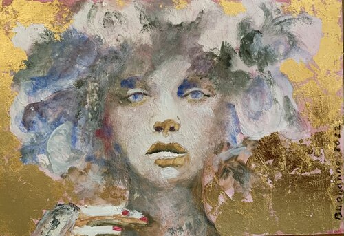 Golden Beam van Lisbeth Buonanno, Werk op papier te koop op Singulart