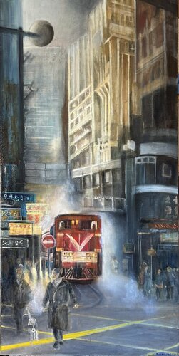 Hanoï-Hong kong by night von Lisbeth Buonanno, Malerei kaufen auf Singulart