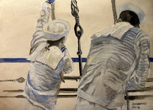 Les marins du temps by Lisbeth Buonanno, Work on Paper for Sale on Singulart