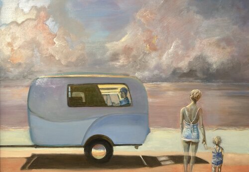 Le ciel, le sel, l'attente... de Lisbeth Buonanno, Pintura a la venta en Singulart