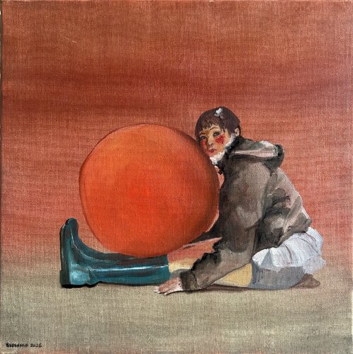 L'orange et l'enfant de Lisbeth Buonanno, Pintura a la venta en Singulart