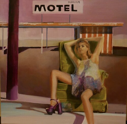 Motel Room van Lisbeth Buonanno, Schilderij te koop op Singulart
