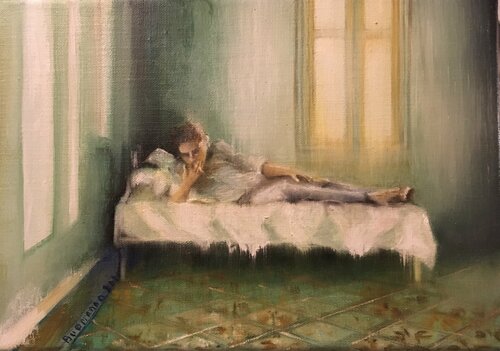 Confinement   Vertigo à la française di Lisbeth Buonanno, Pittura in vendita su Singulart