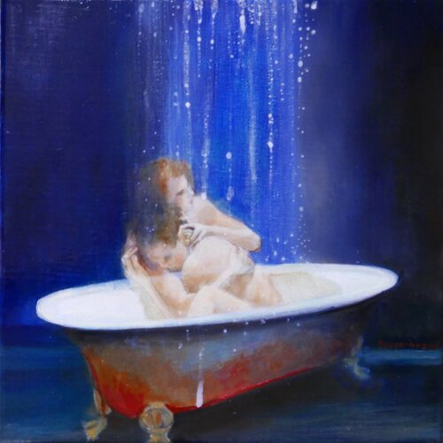 Contre mon coeur by Lisbeth Buonanno, Painting for Sale on Singulart