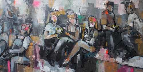 No Social Dilemma di Karlien Hamel-Kuperus, Pittura in vendita su Singulart