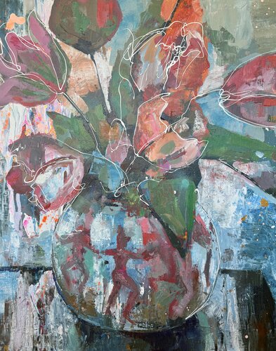 Fading into pink van Karlien Hamel-Kuperus, Schilderij te koop op Singulart