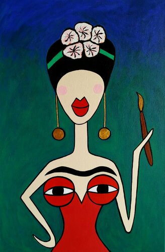 My tits love Frida van Anna Zhuleva, Schilderij te koop op Singulart
