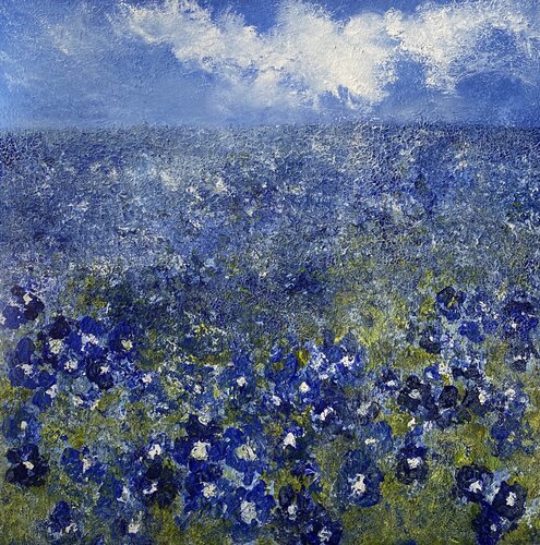 The Blue Field by Wietzie, 회화 for Sale on Singulart
