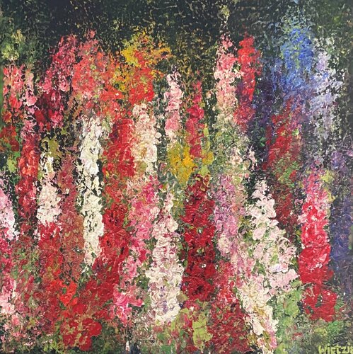 Red Delphiniums von Wietzie, Malerei kaufen auf Singulart
