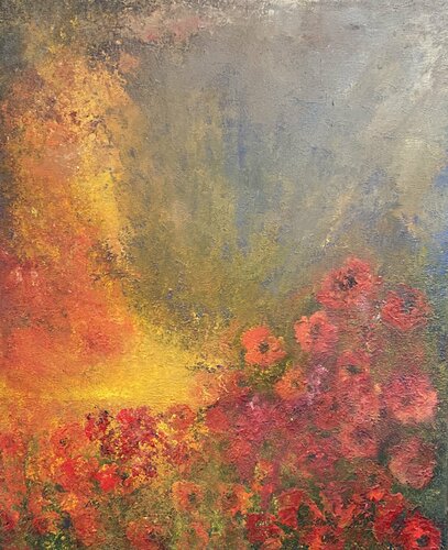 The Red Poppy di Wietzie, Pittura in vendita su Singulart