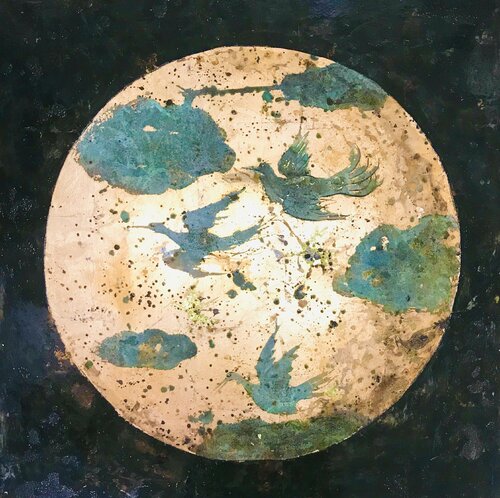 Moon Gazing I par Teresa Poole, Peinture en vente sur Singulart