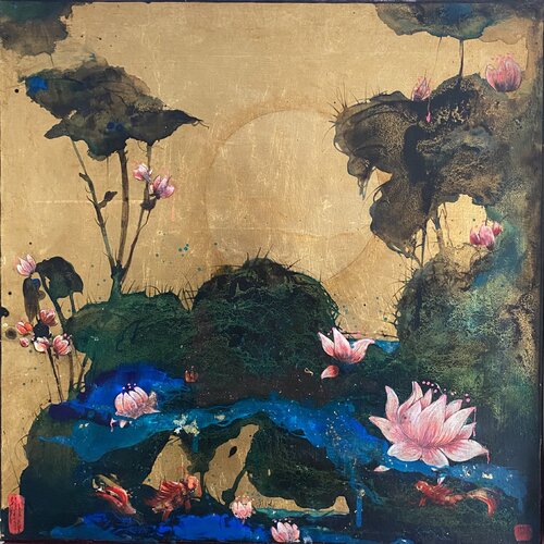 Between heaven and earth III van Teresa Poole, Schilderij te koop op Singulart