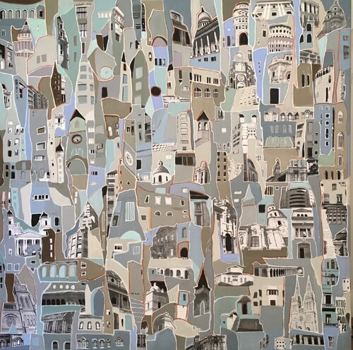 Serie construcciones by Luisa González, Other Media for Sale on Singulart