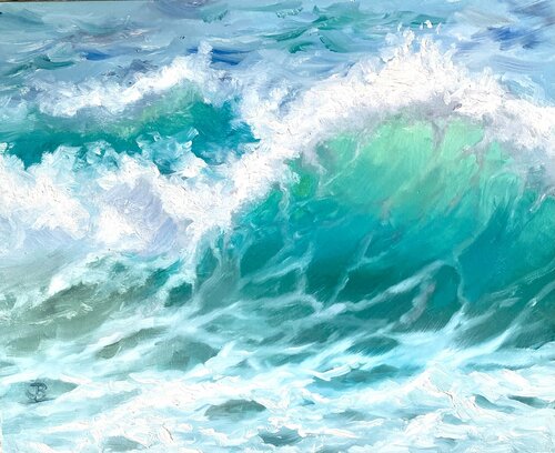 A Wave of Happiness van Julia Bright, Schilderij te koop op Singulart