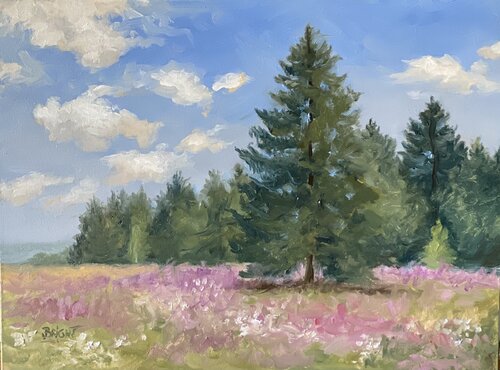 Pine Tree Study van Julia Bright, Schilderij te koop op Singulart