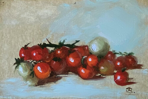 Cherry Tomatoes van Julia Bright, Schilderij te koop op Singulart