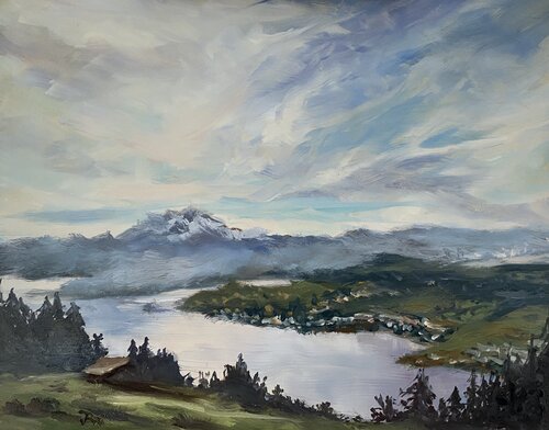 Above Lucerne par Julia Bright, Peinture en vente sur Singulart
