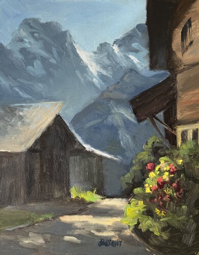 Alpine Hideaway by Julia Bright, Painting for Sale on Singulart