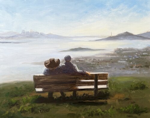 California Dreamin’ by Julia Bright, 油畫 for Sale on Singulart
