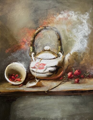 Rosebud Tea von Julia Bright, Malerei kaufen auf Singulart