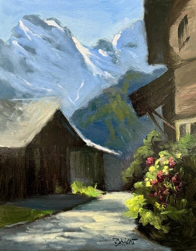 Alpine Hideaway by Julia Bright, 油畫 for Sale on Singulart