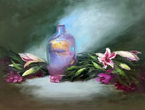 Iridescence In Contrast von Julia Bright, Malerei kaufen auf Singulart