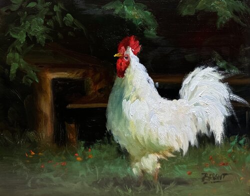King of the Roost by Julia Bright, 油畫 for Sale on Singulart