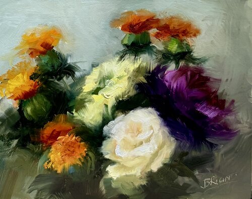 Spring Bouquet van Julia Bright, Schilderij te koop op Singulart