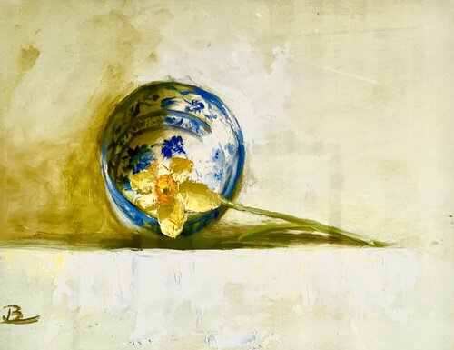 Blue and White and Yellow 1 Julia Bright