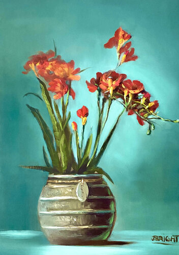 Freesias 2 von Julia Bright, Malerei kaufen auf Singulart