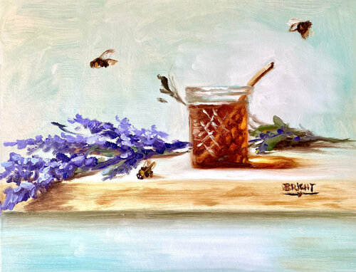 Honey and Lavender di Julia Bright, Pittura in vendita su Singulart