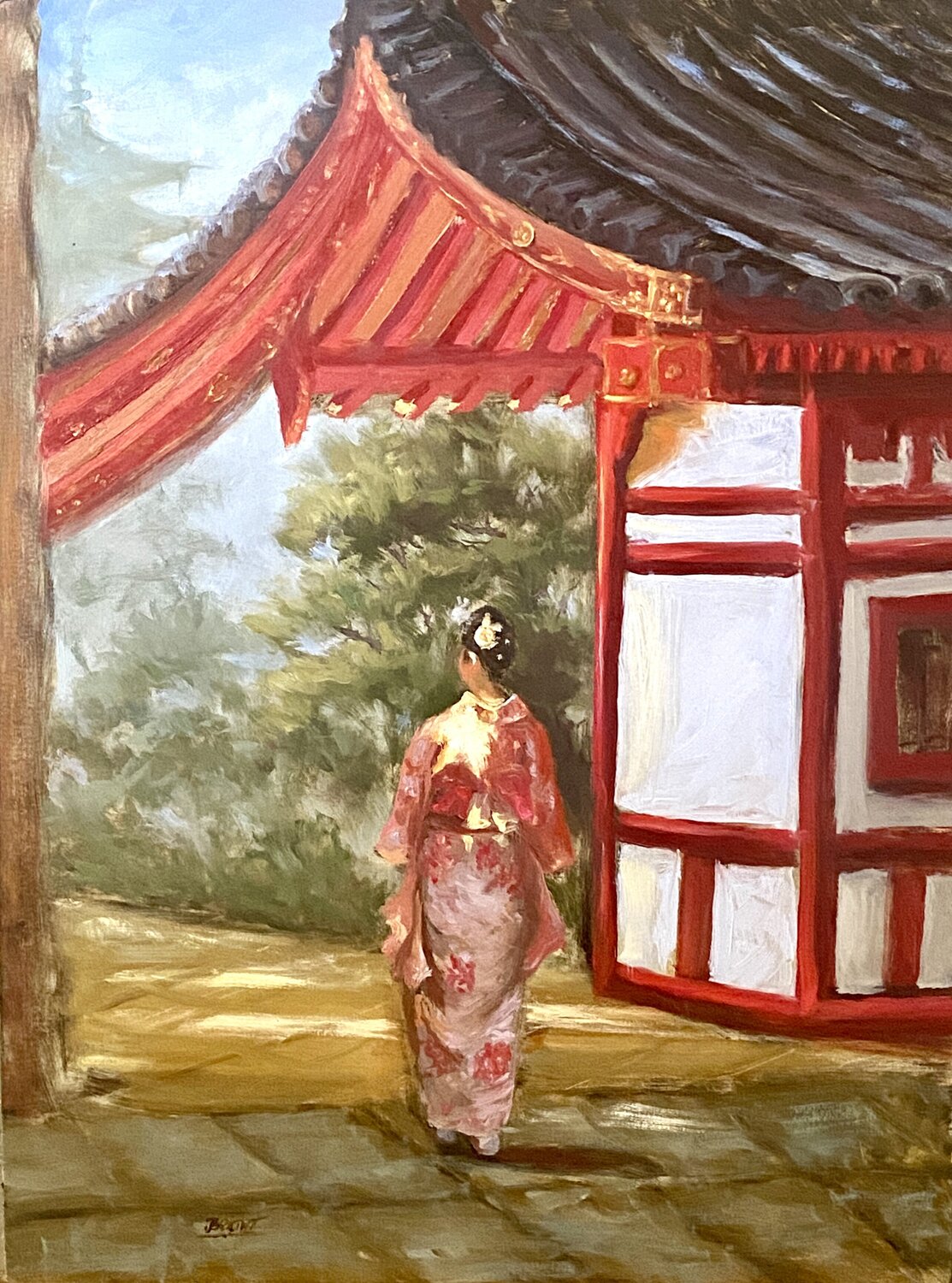 Into The Light by Julia Bright (N.D) : Painting Oil on Wood - Singulart