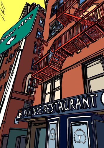 San Jose Restaurant , Bronx, New York City by Claudia Ahrens, Print for Sale on Singulart