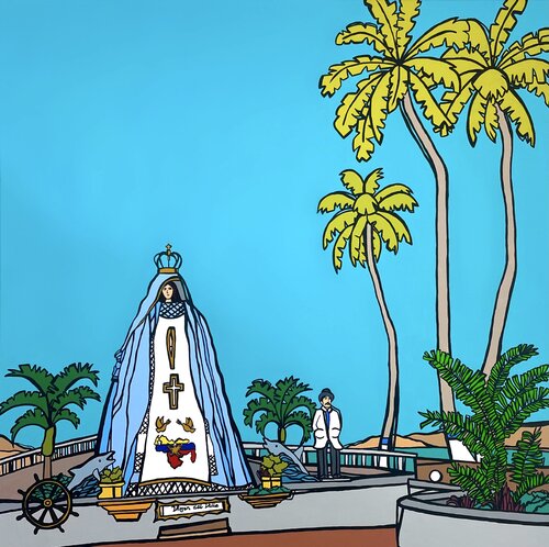 Virgen del Valle, Lechería, Venezuela von Claudia Ahrens, Malerei kaufen auf Singulart
