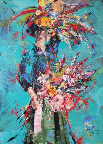 Entre las flores van Bego Lafuente, Schilderij te koop op Singulart