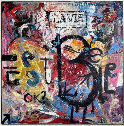 la vida es bella - la Vie est belle van Bego Lafuente, Schilderij te koop op Singulart