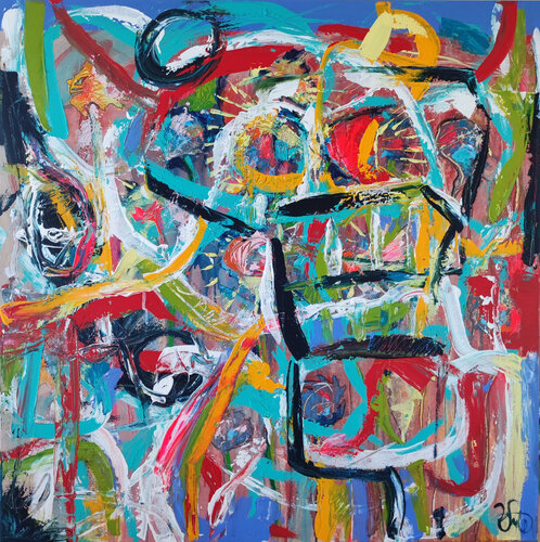 Pink Panther´s Selfie van Bego Lafuente, Schilderij te koop op Singulart