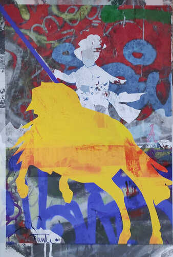 PRINCE ON YELLOW HORSE van Bego Lafuente, Digitaal te koop op Singulart