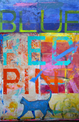 GATO AZUL van Bego Lafuente, Schilderij te koop op Singulart