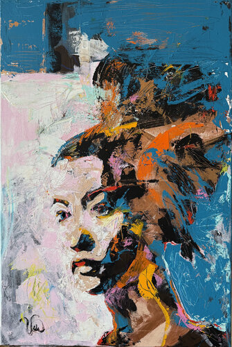 Untitled on blue van Bego Lafuente, Schilderij te koop op Singulart