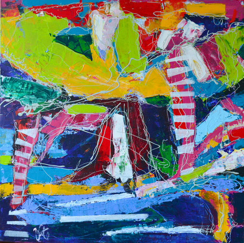 En nuestro árbol a las 6 van Bego Lafuente, Schilderij te koop op Singulart