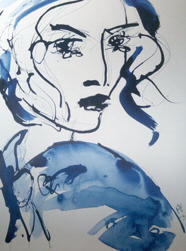 Rostro Antiguo de mujer van Bego Lafuente, Werk op papier te koop op Singulart