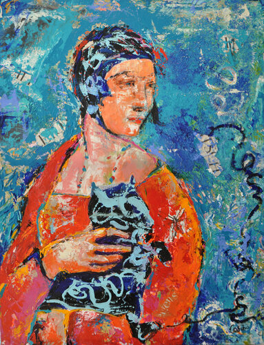 MUJER DE ROJO/ WOMAN IN RED van Bego Lafuente, Schilderij te koop op Singulart