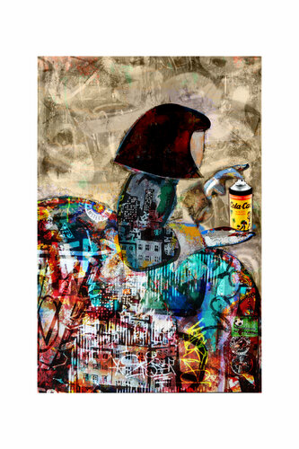 Street art menina van Bego Lafuente, Digitaal te koop op Singulart
