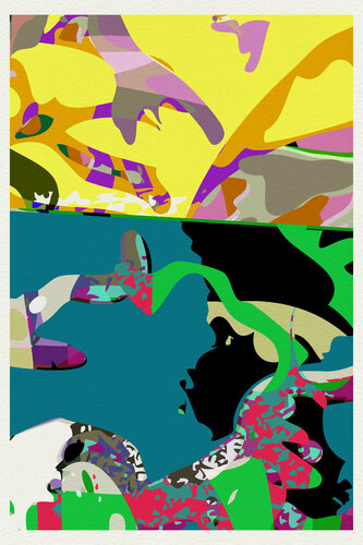PAISAJE JAPONES AMARILLO.  Edicion papel- 1/30 van Bego Lafuente, Digitaal te koop op Singulart