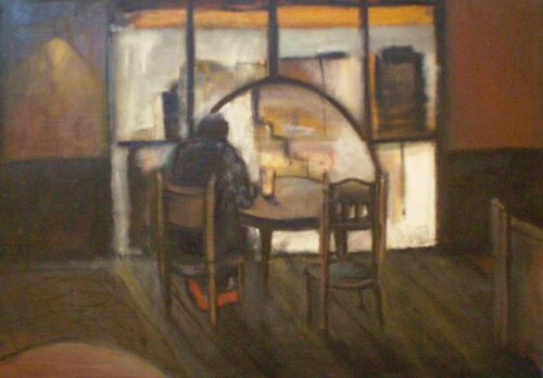 RED SHOES FAE STRANRAER van Steve Fraser, Schilderij te koop op Singulart