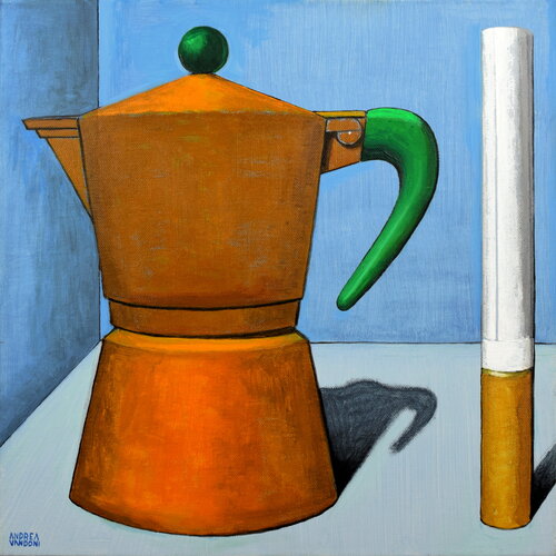 COFFEE AND CIGARETTE - 8 by Andrea Vandoni, 회화 for Sale on Singulart