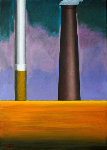 PLEASE, DON'T SMOKE! - 2 par Andrea Vandoni, Peinture en vente sur Singulart